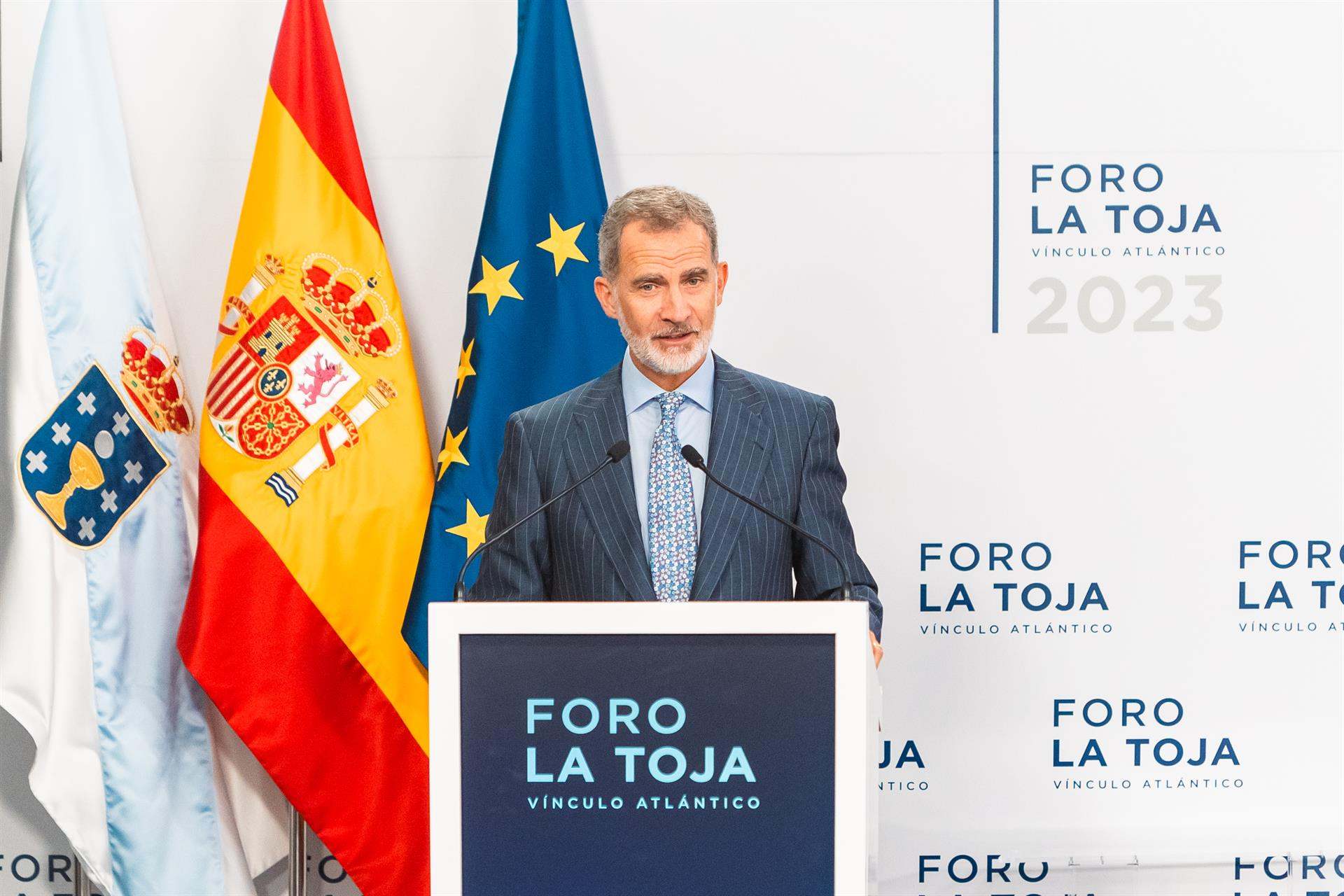 El Rey Felipe VI, durante el Foro La Toja del año pasado.