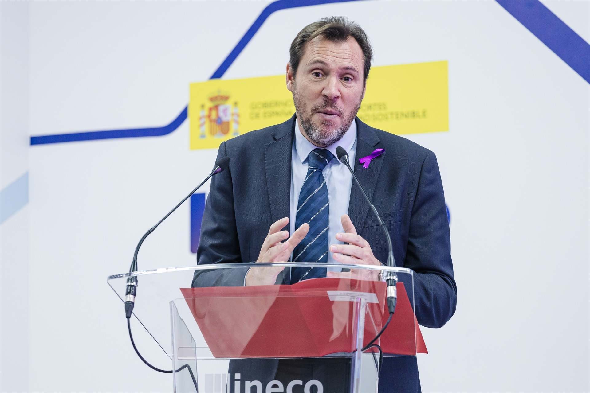 Óscar Puente, ministro de Transportes. / Europa Press