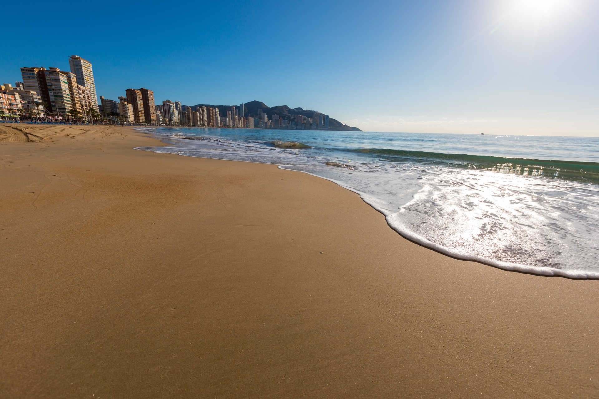 Imagen de recurso de la playa de Levante, en Benidorm.