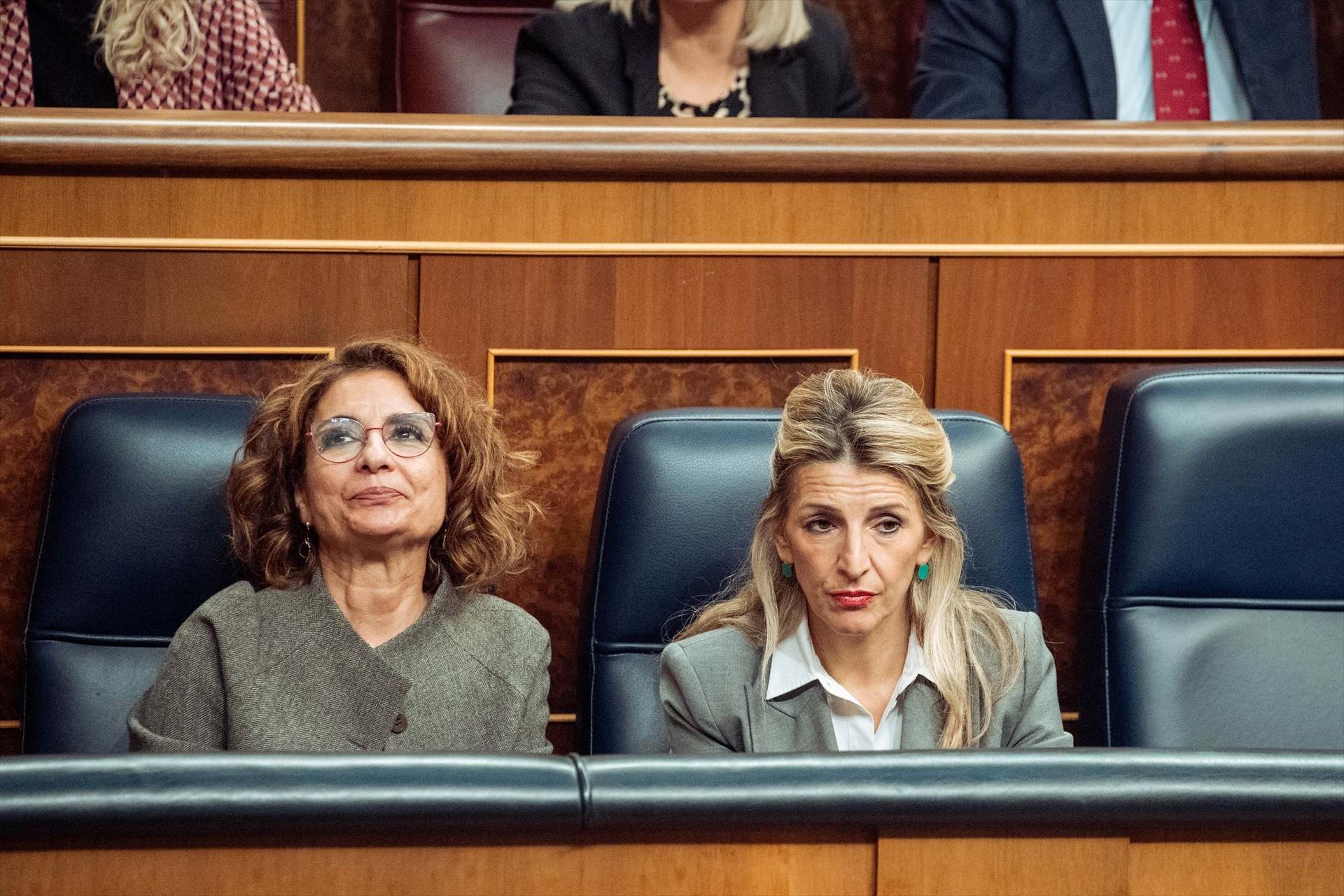 La ministra de Hacienda, María Jesús Montero y la ministra de Trabajo, Yolanda Díaz.