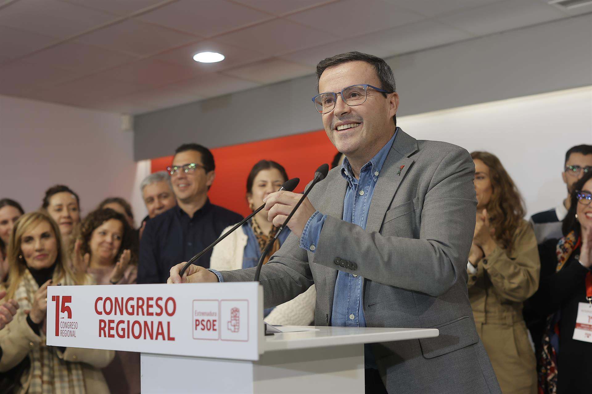 Miguel Ángel Gallardo, reelegido secretario general del PSOE de Extremadura