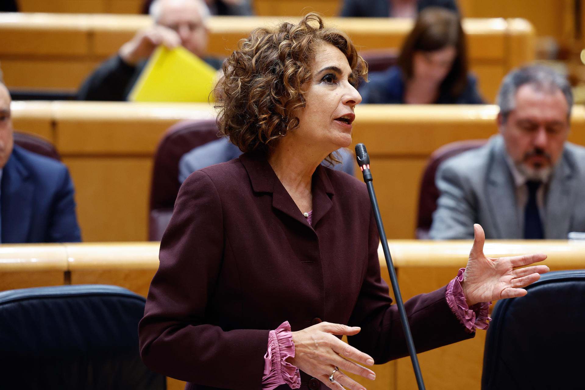 La vicepresidenta primera del Gobierno y ministra de Hacienda, María Jesús Montero.