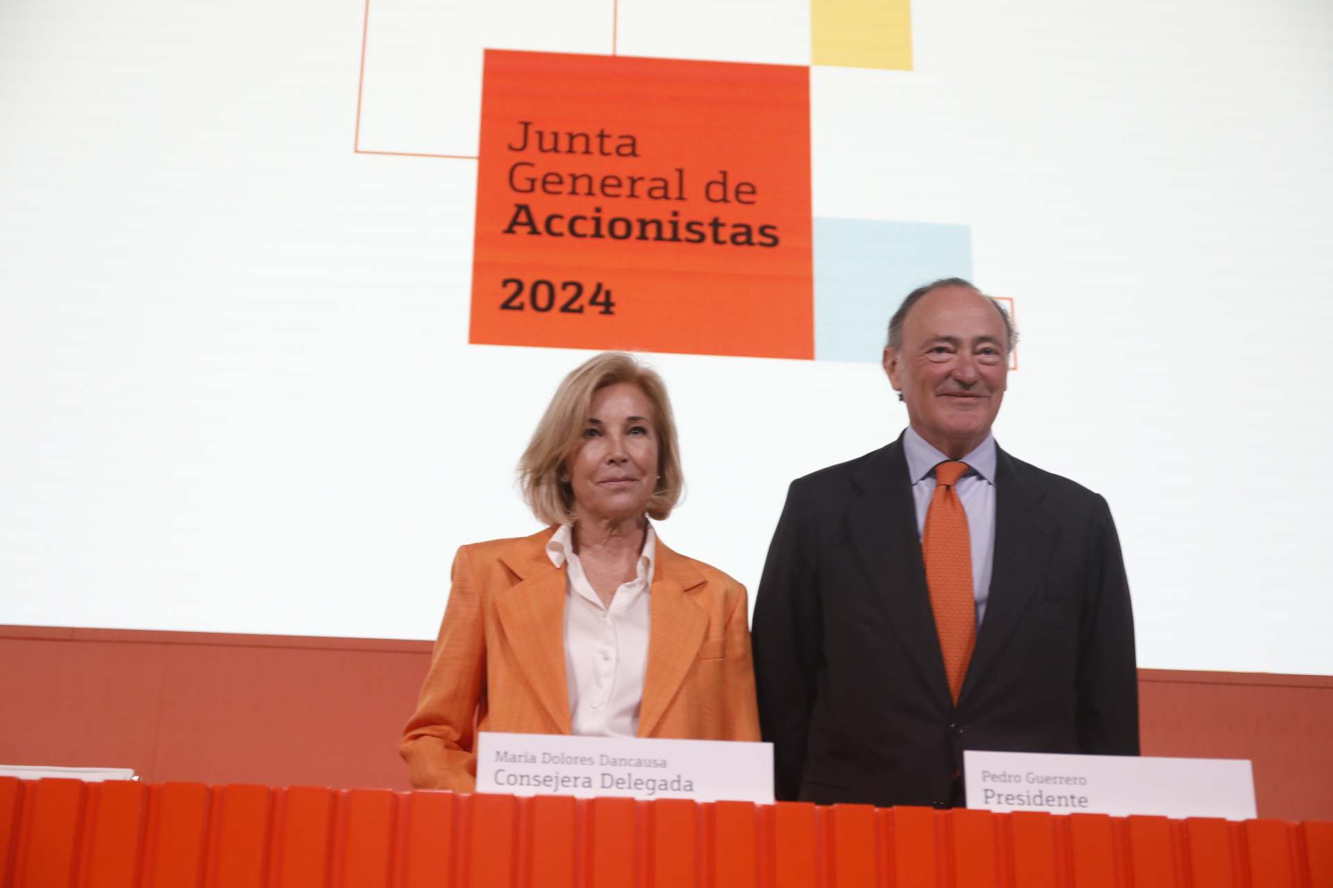María Dolores Dancausa, CEO de Bankinter, y Pedro Guerrero, presidente no ejecutivo.