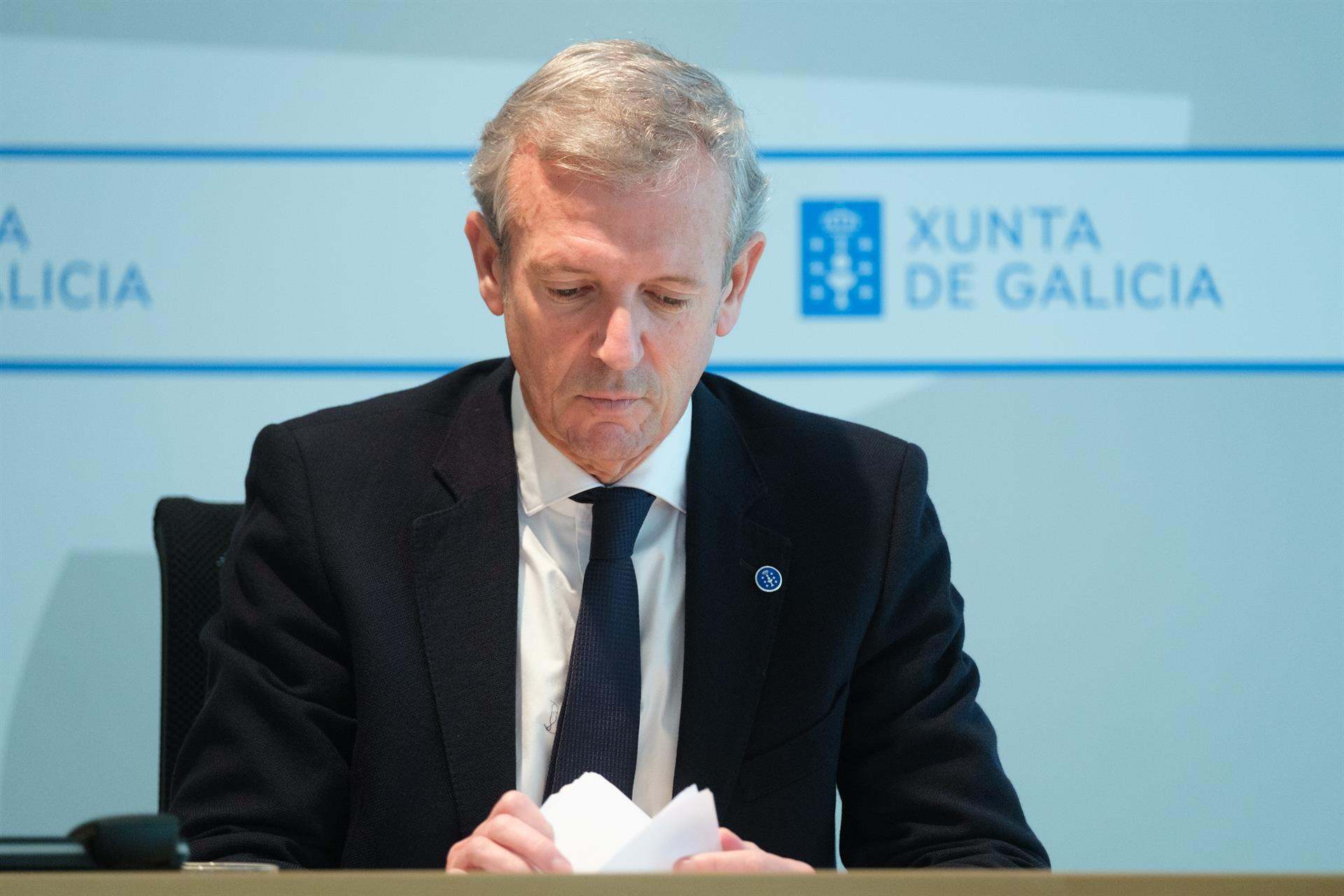 Alfonso Rueda preside el Consello de la Xunta. -