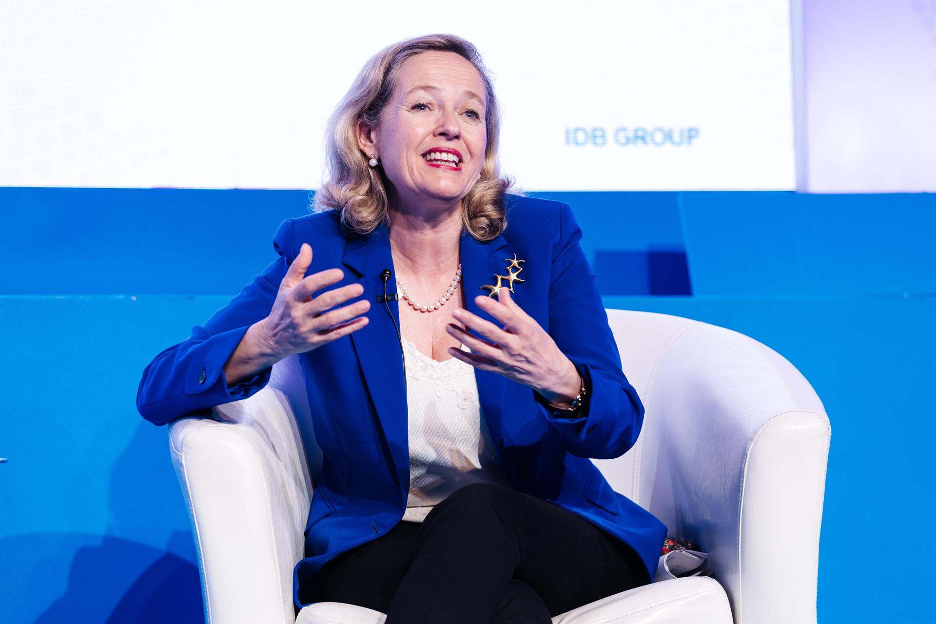 La presidenta del Banco Europeo de Inversiones, Nadia Calviño.