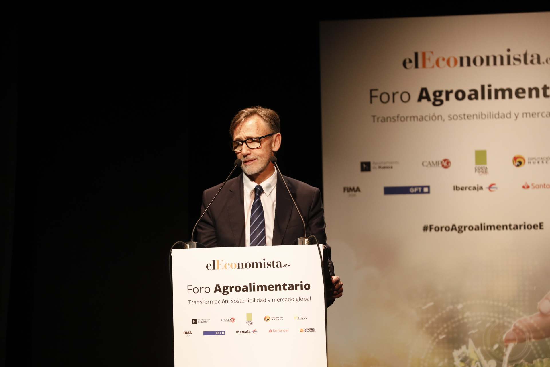 El director provincial de Huesca de Ibercaja, José María Coiduras