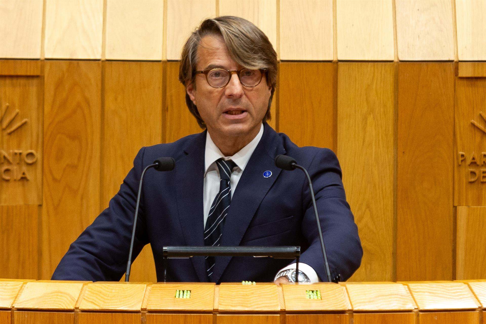 El conselleiro de Facenda, Miguel Corgos, en el pleno de aprobación de techo de gasto para 2025.