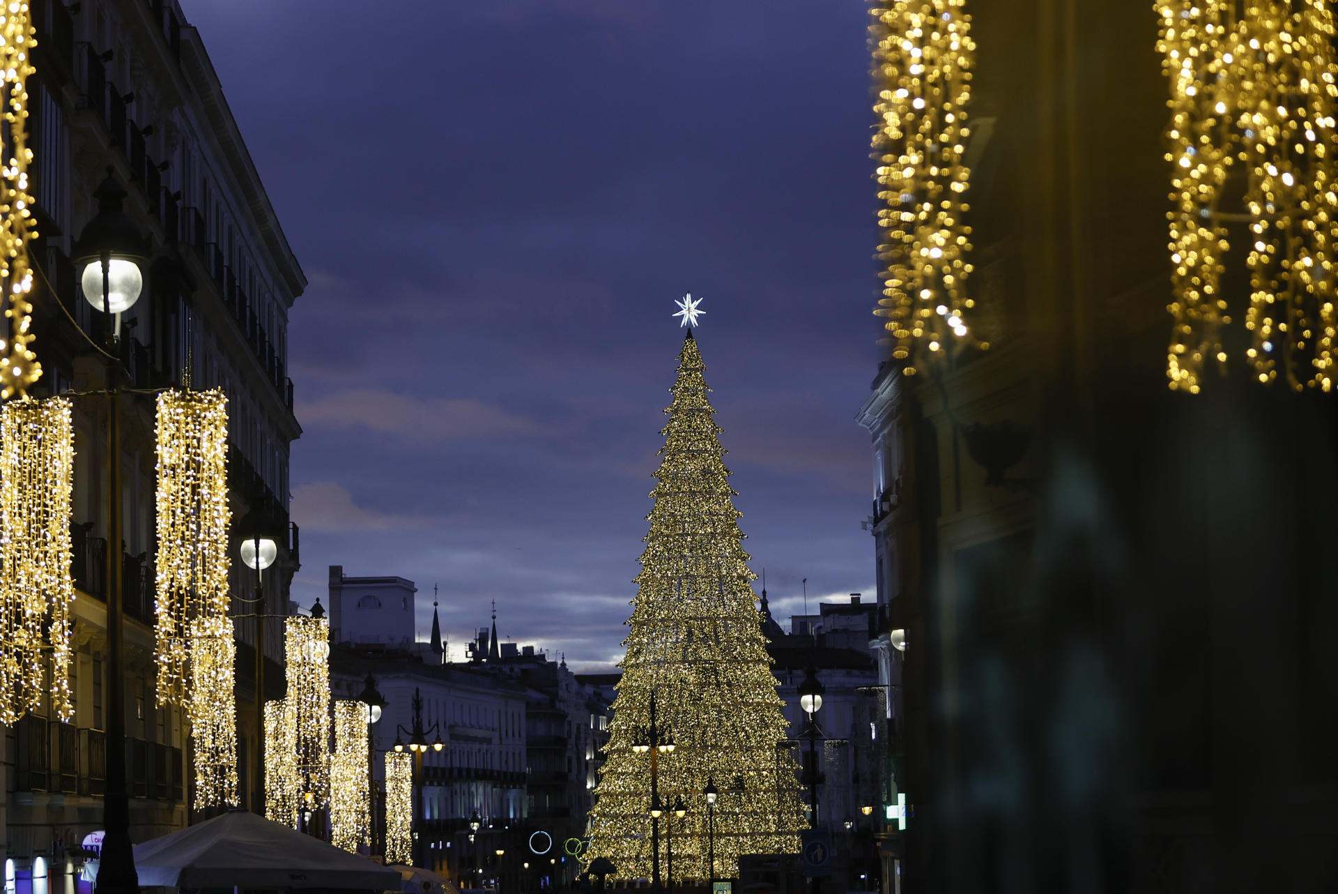 Luces de Navidad en la Puerta del Sol