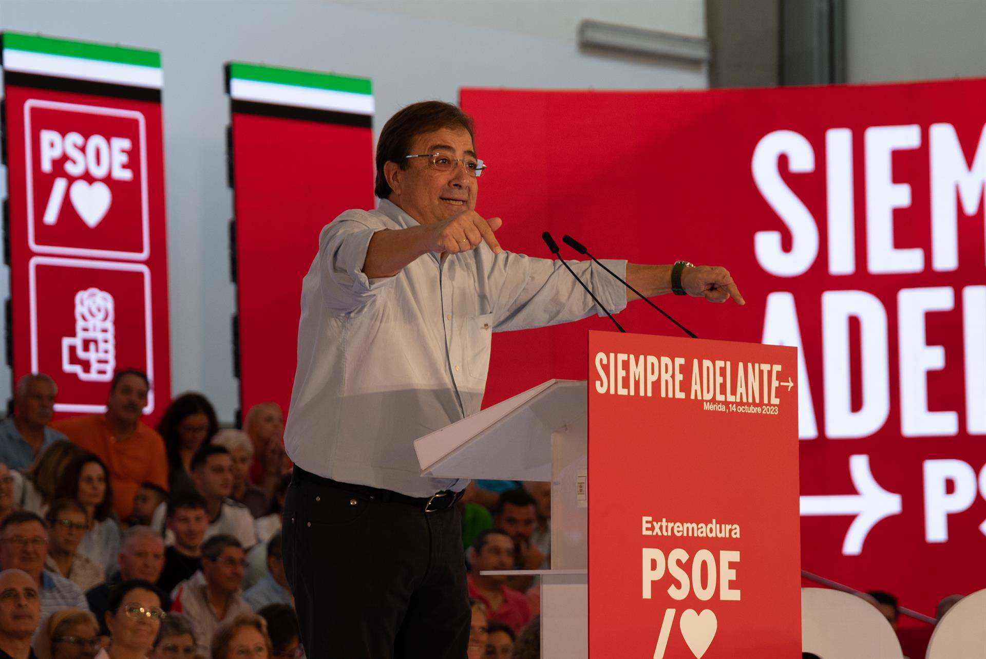 Guillermo Fernández Vara, secretario general del PSOE de Extremadura