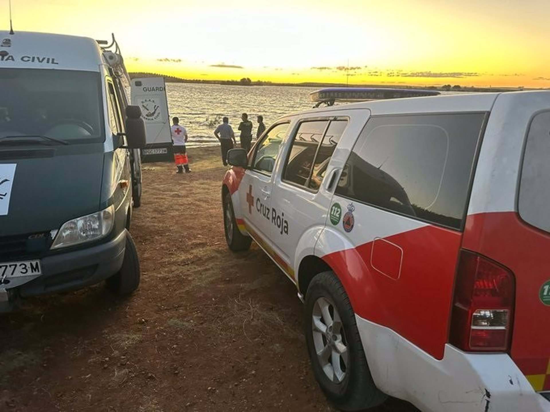 Dispositivo de búsqueda del hombre desaparecido cuando se bañaba en Los Canchales. - CRUZ ROJA