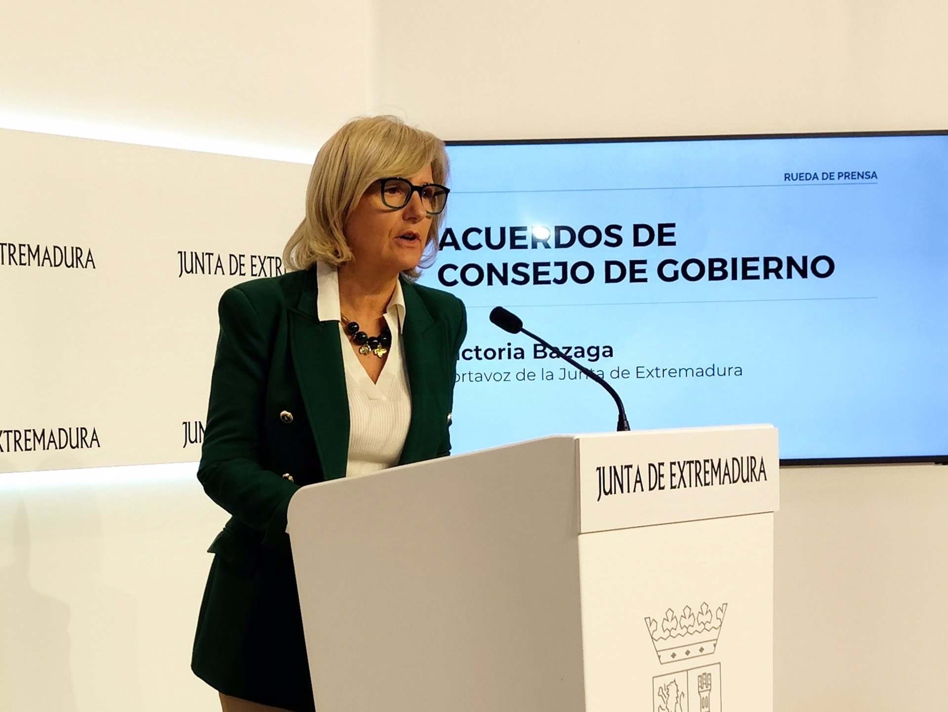 Victoria Bazaga, portavoz de la Junta de Extremadura