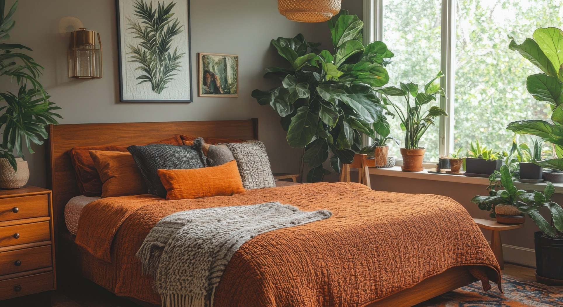 Una habitación decorada con plantas de interior altas. / Foto: Dreamstime