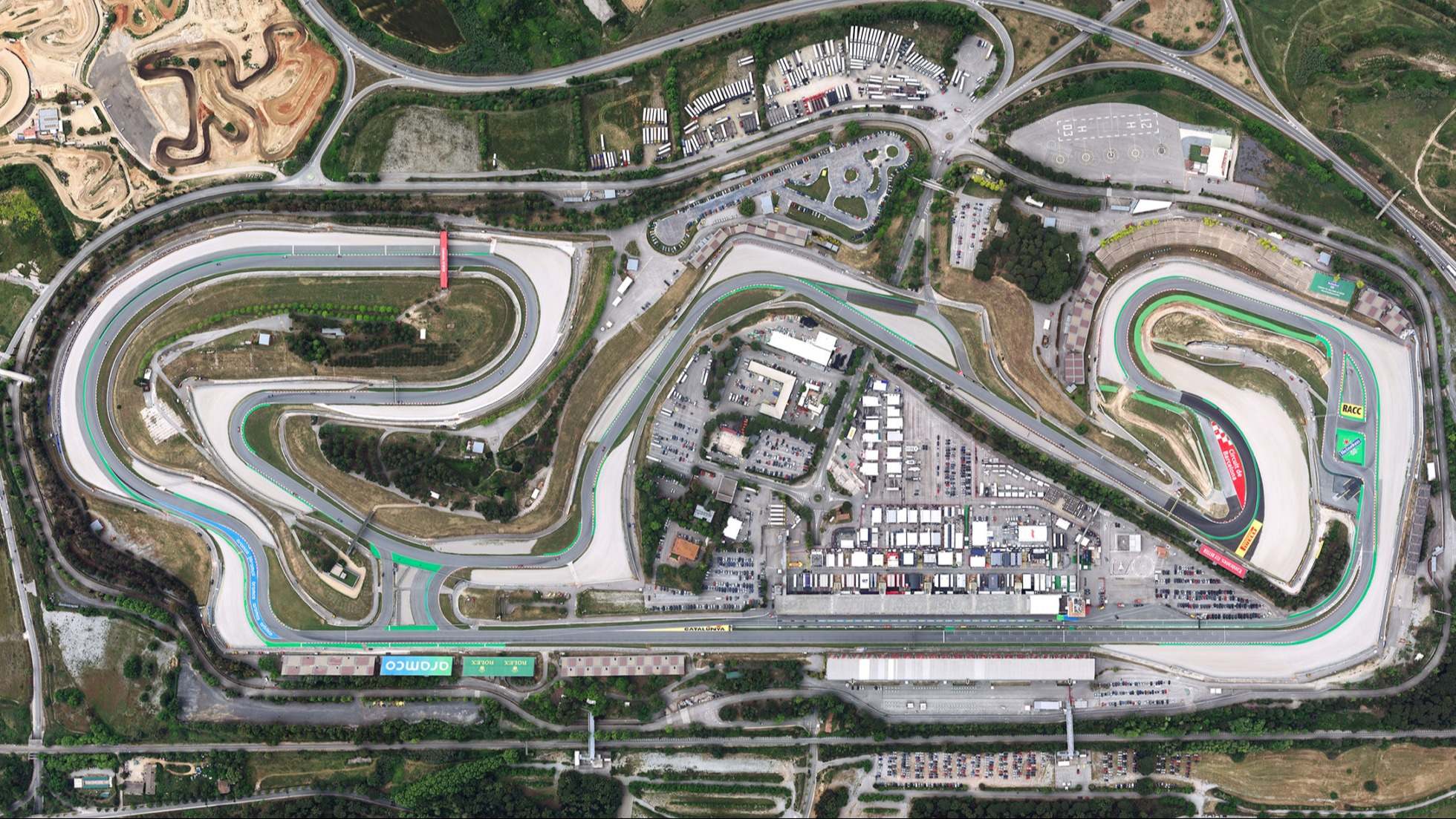 Imagen aérea del Circuito de Montmeló (Barcelona)