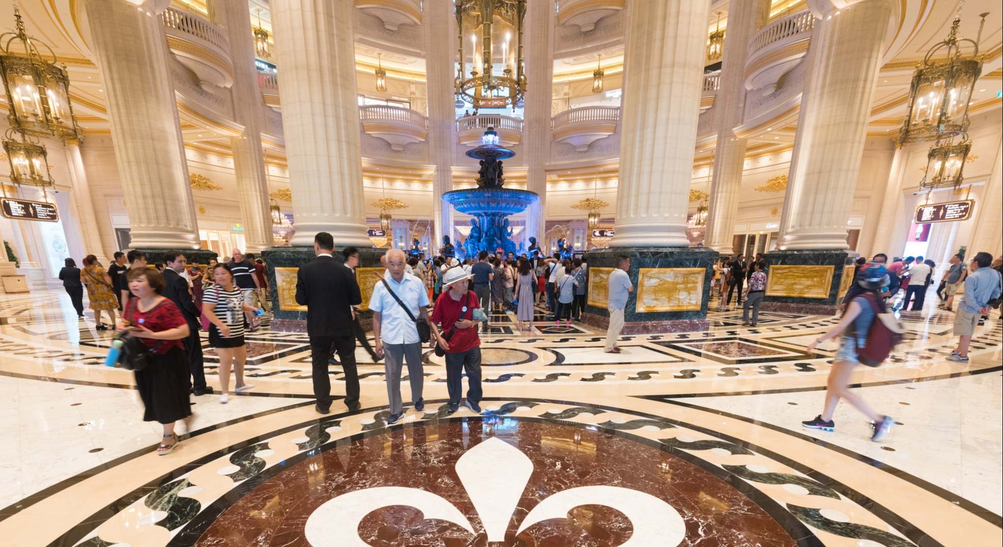 Hall de un Hotel en Macao. 