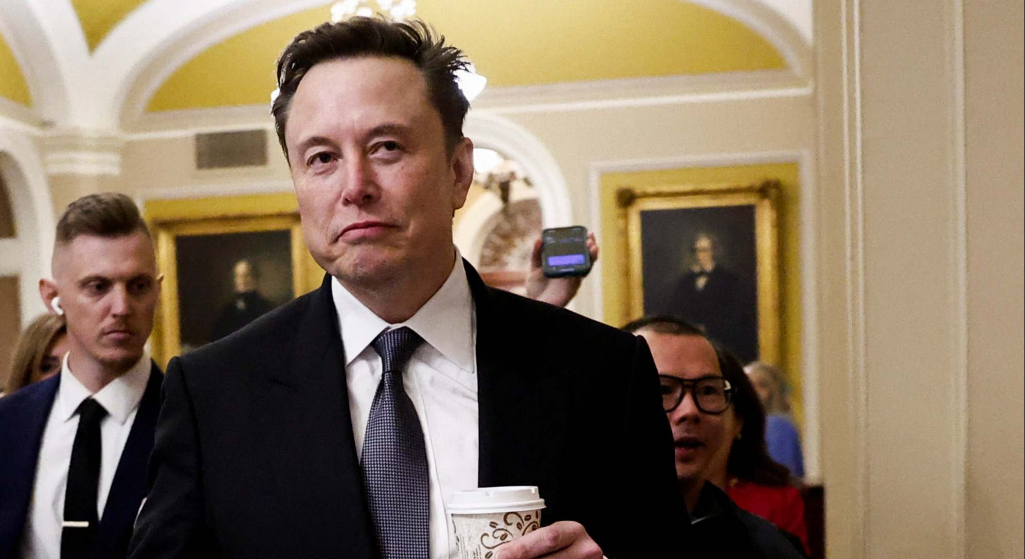 Elon Musk, de visita en el Congreso de EEUU. Foto: Reuters