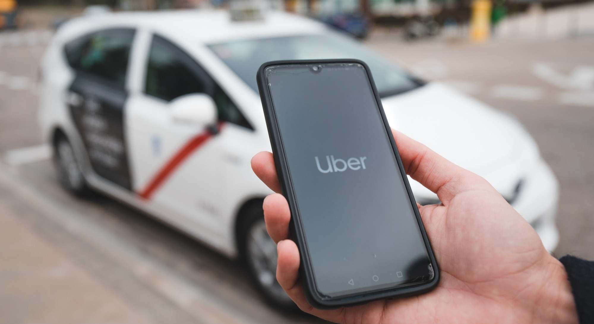 Aplicación móvil de Uber.