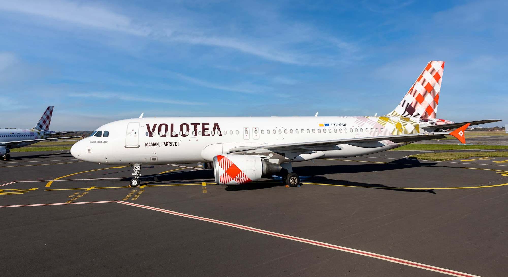 Avión de Volotea fabricado por Airbus.