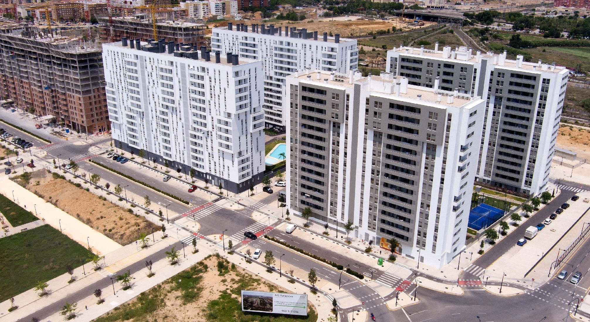 Viviendas en construcción en Valencia.