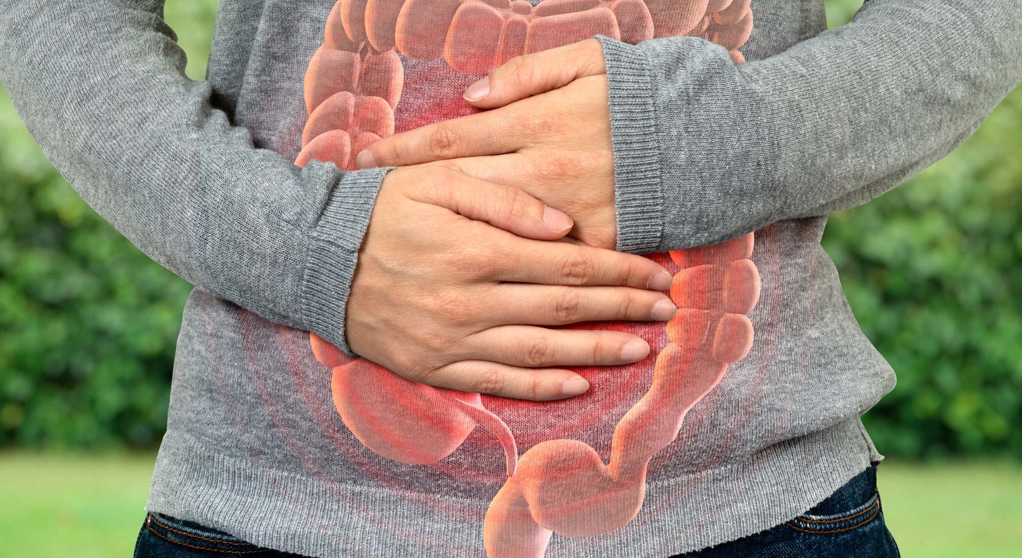 Persona con problemas intestinales