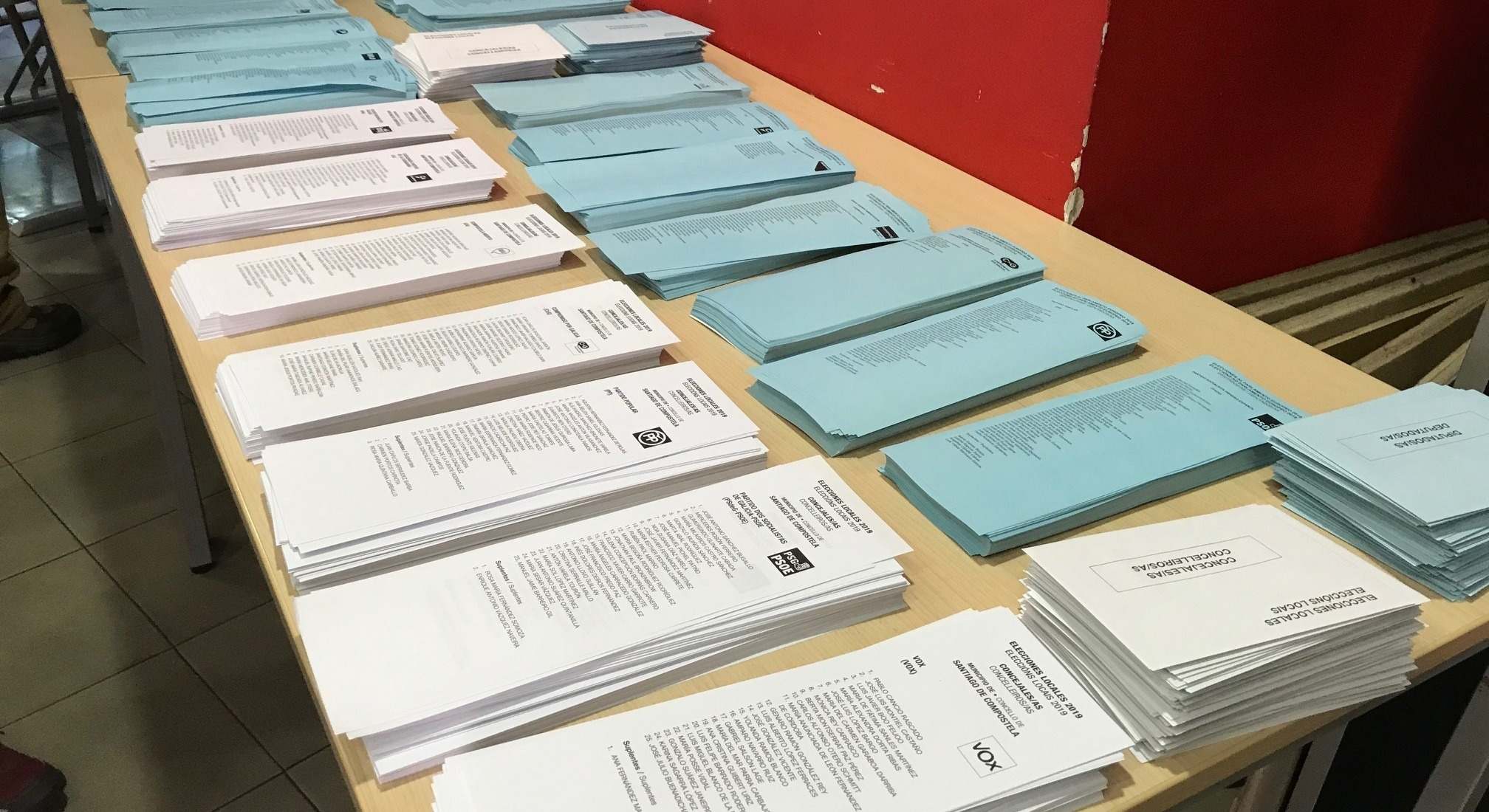 Papeletas Elecciones municipales y europeas 2019