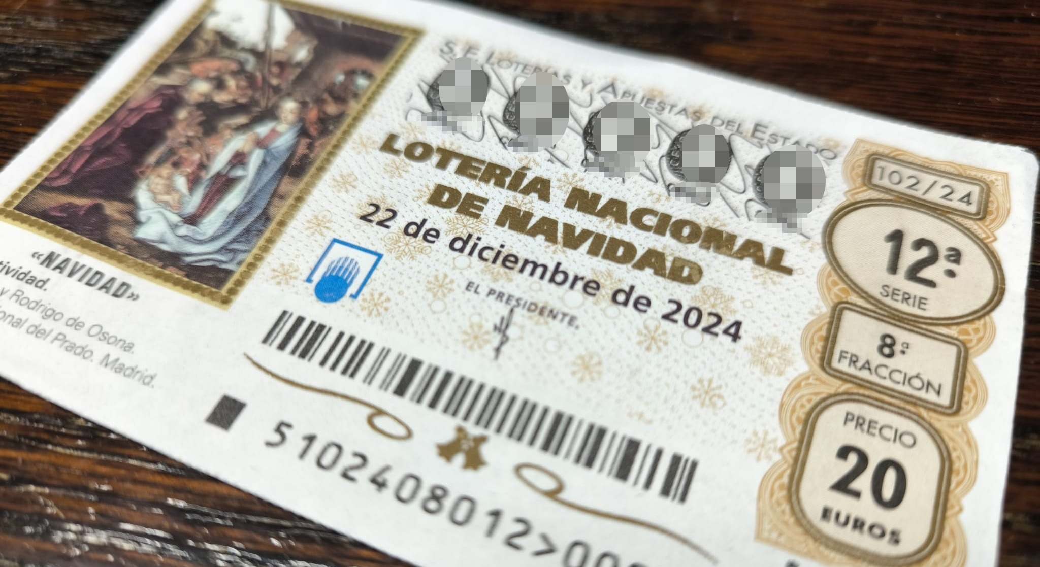Décimo en detalle de Lotería de Navidad 2024. / Foto: EP