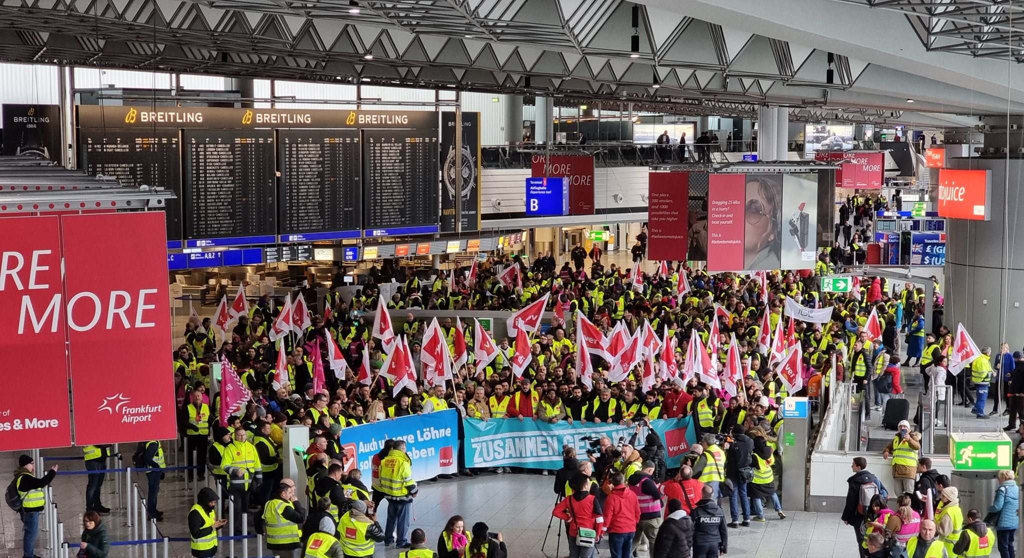 Huelga en el aeropuerto de Frankfurt