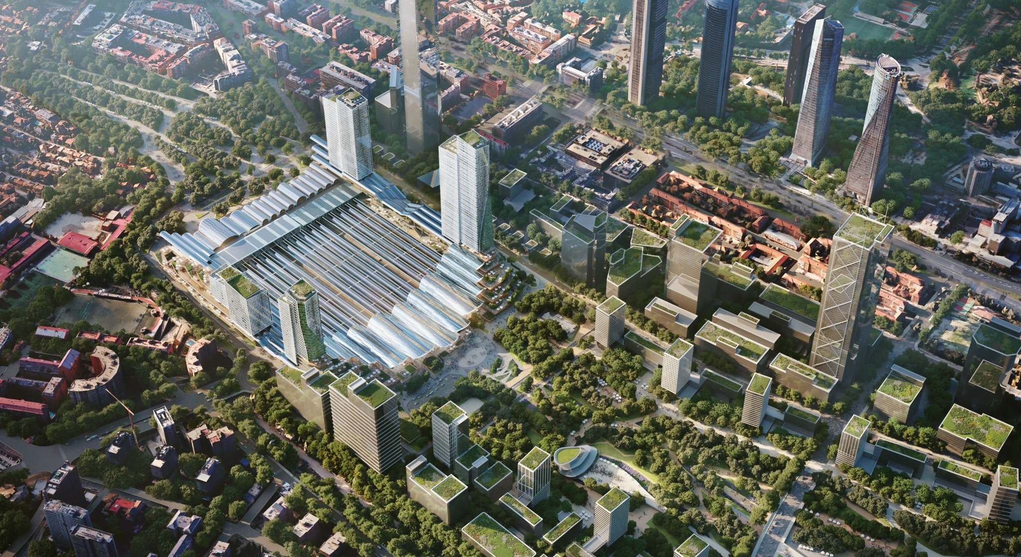 Vista aérea de la Estación de Chamartín