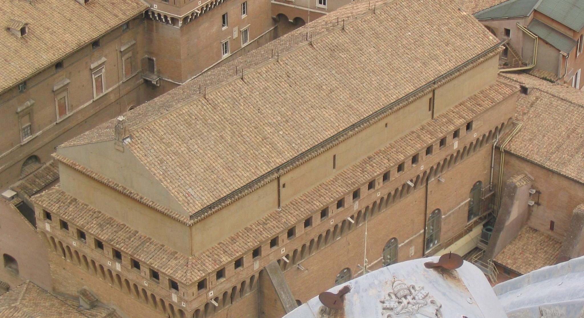 Vista exterior de la Capilla Sixtina. / Foto: Wikipedia - Maus Trauden