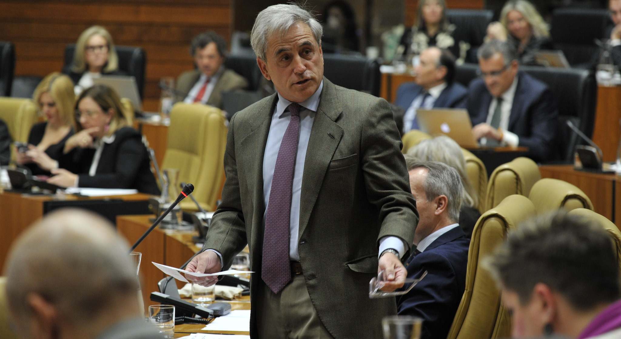 Hignacio Higuero, consejero de Gestión Forestal y Mundo Rural, en sesión plenaria