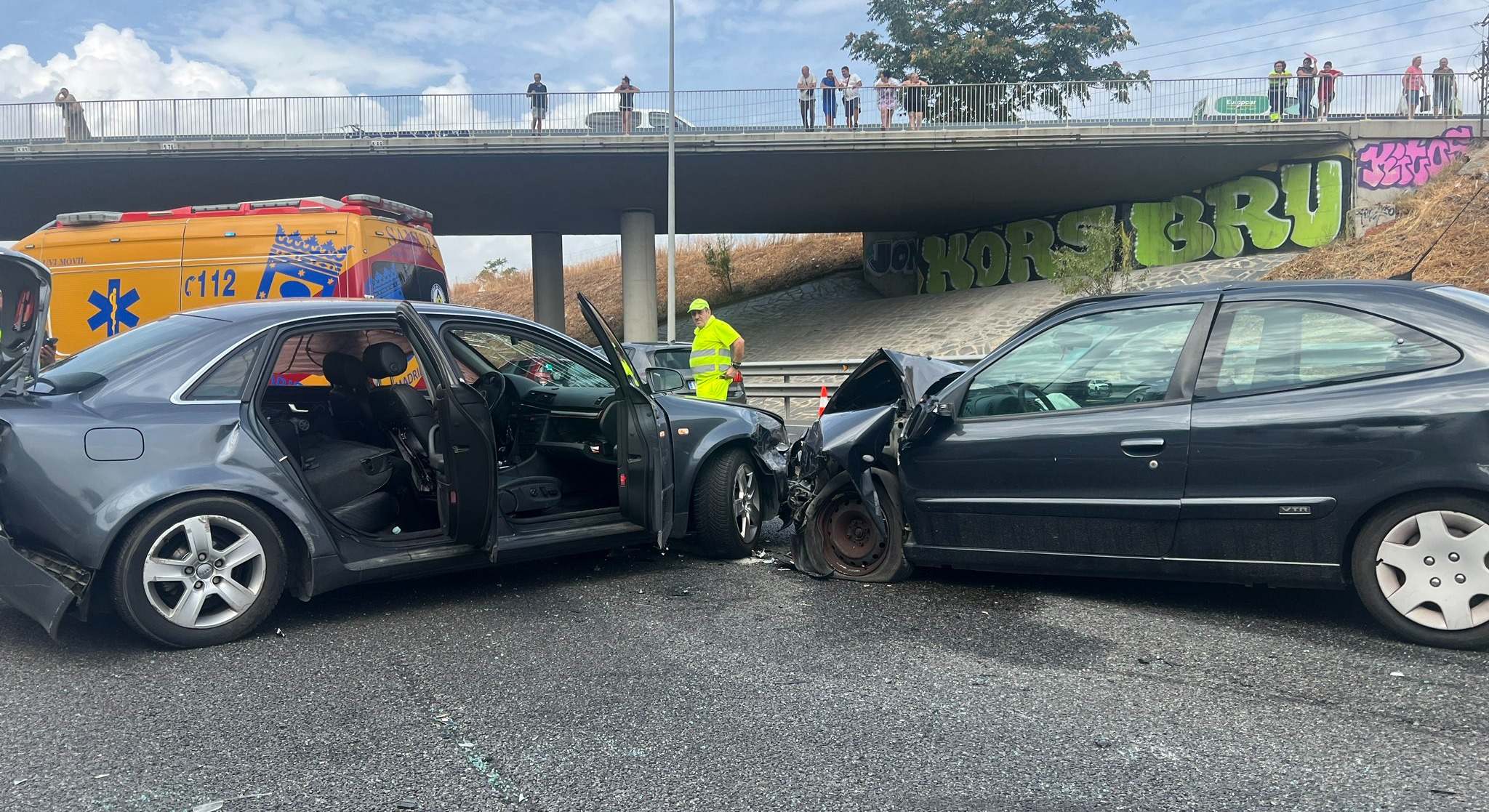 Accidente en la M-40.