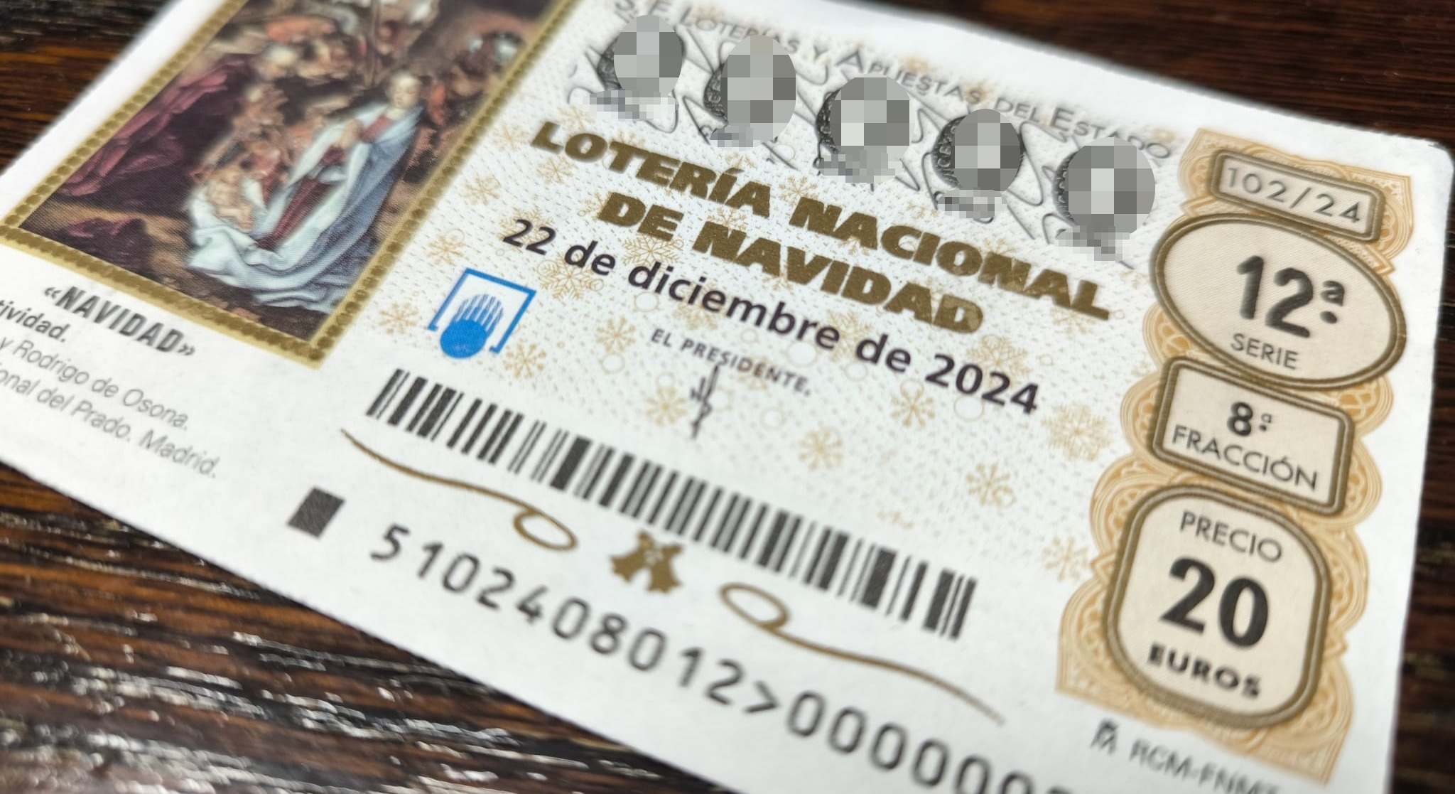 Imagen de recurso de un décimo de Lotería.