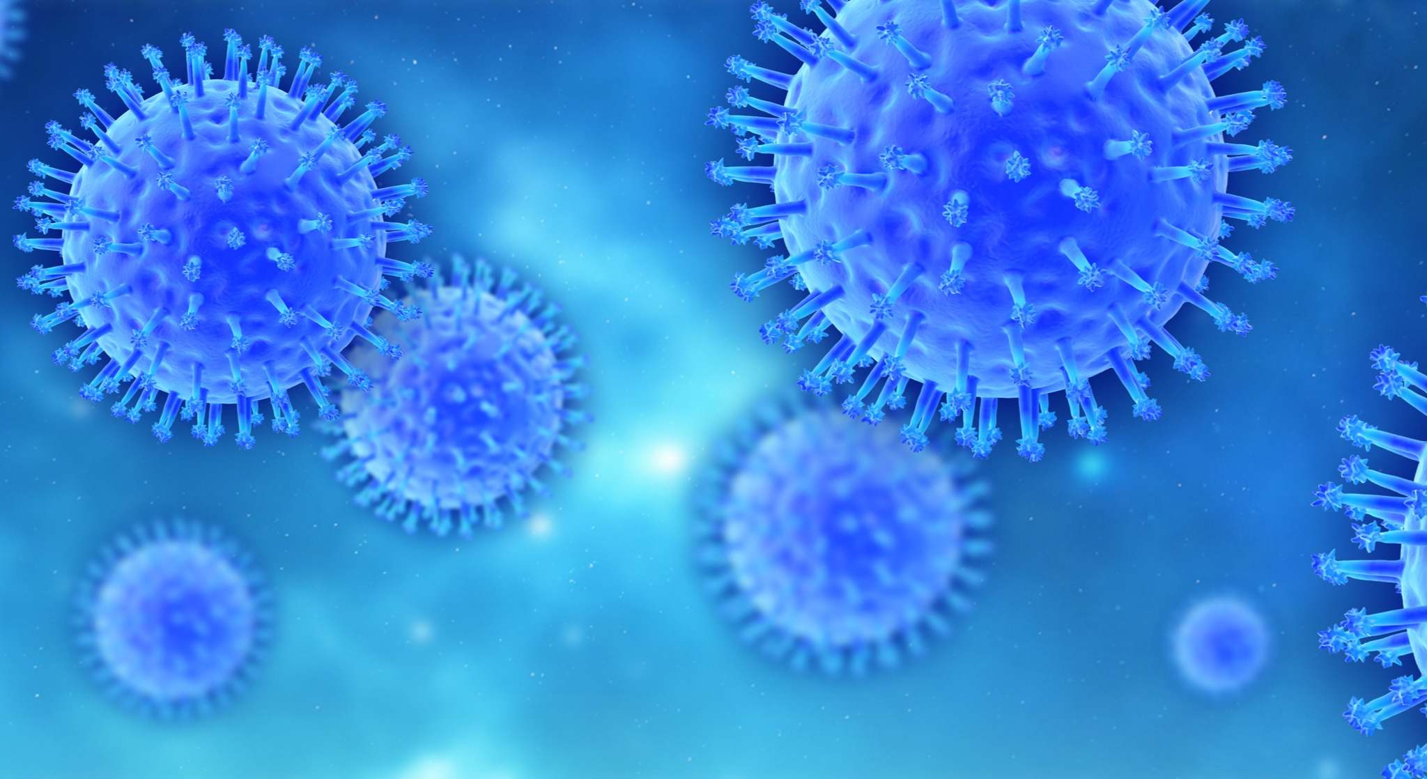 Ilustración de virus gripal
