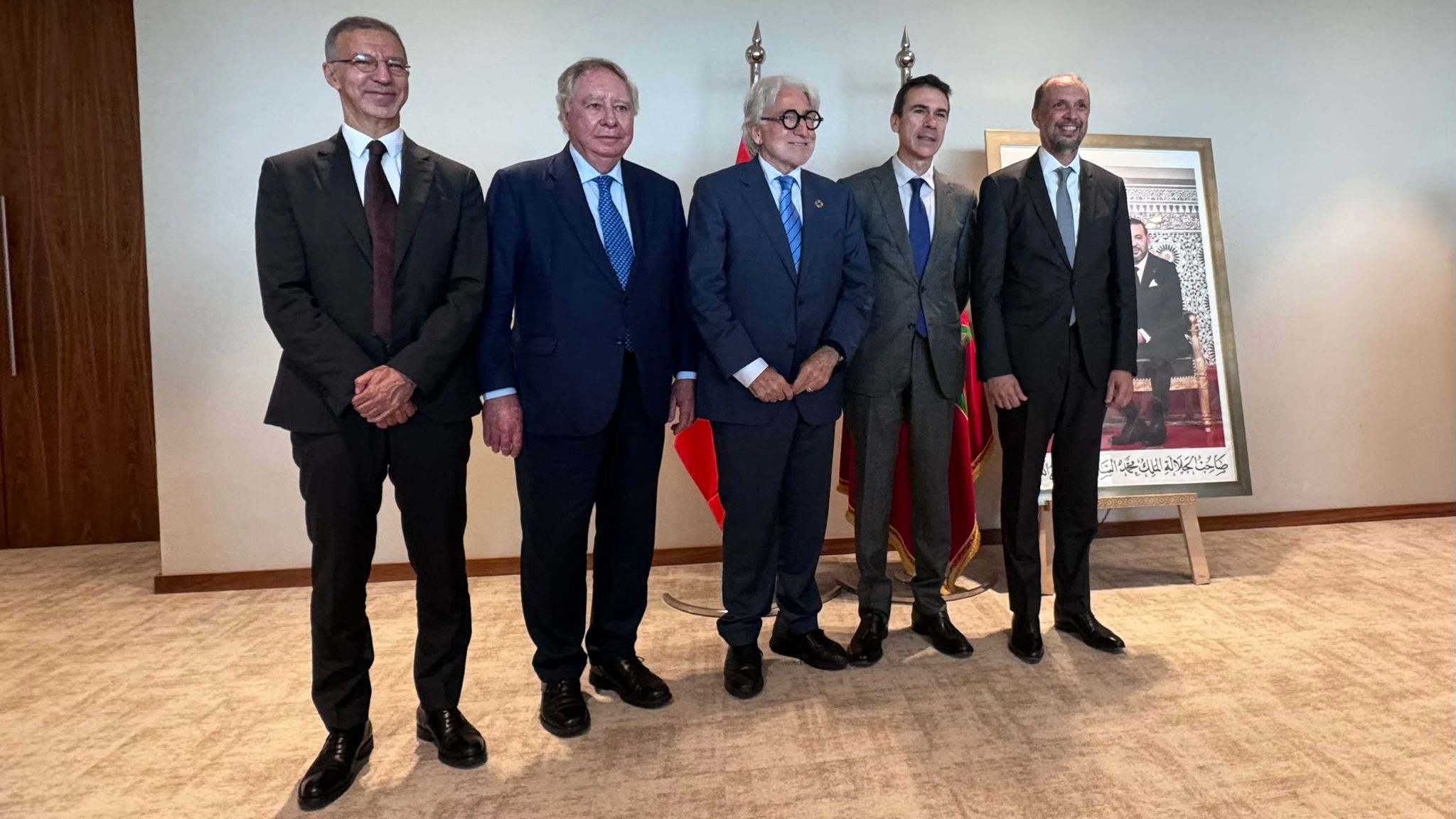 De izquierda a derecha: Adil Rais, Clemente González Soler, Josep Sánchez Llibre, Enrique Ojeda y Mohcine Jazouli. EE