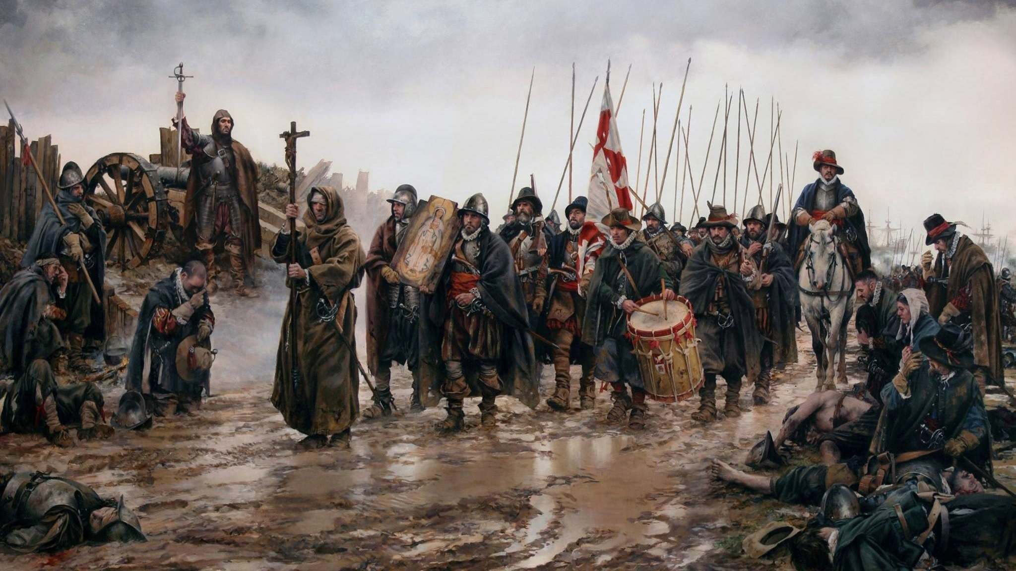 Cuadro de El milagro de Empel de Augusto Ferrer-Dalmau