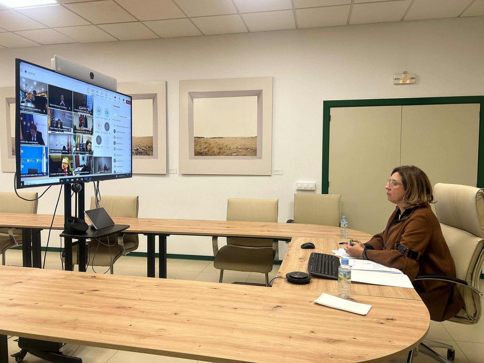 Mercedes Morán, consejera de Agricultura en la reunión del Consejo Consultivo