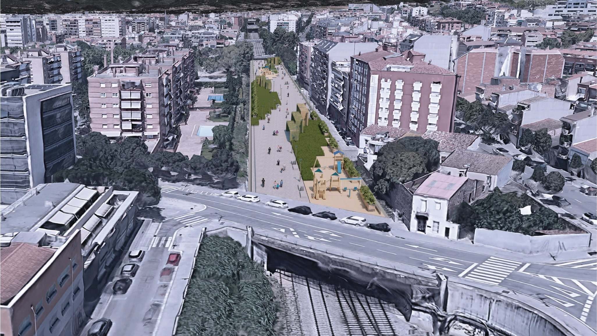 Proyecto de integración del ferrocarril en Granollers. / Adif