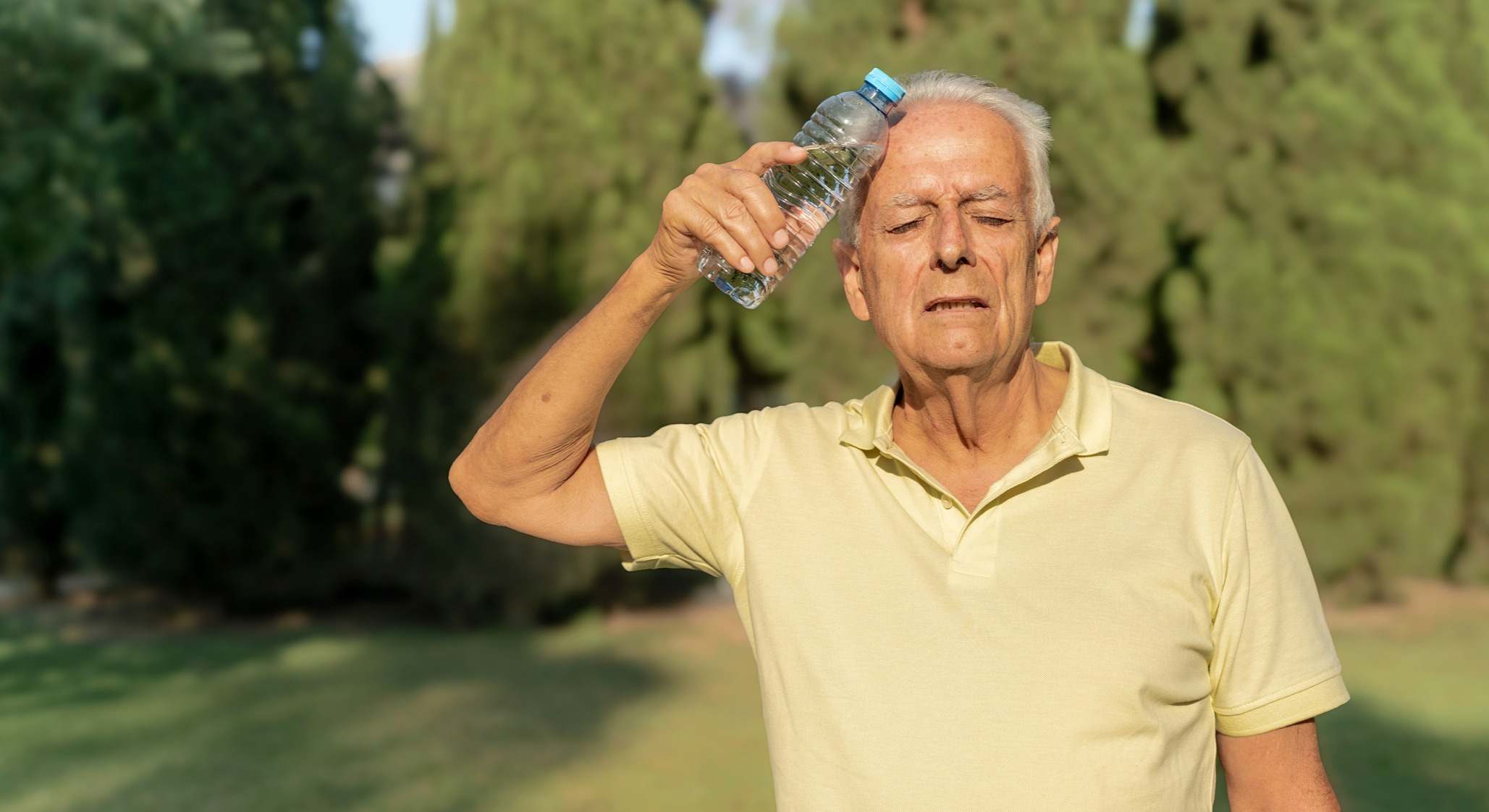 Hombre con golpe de calor