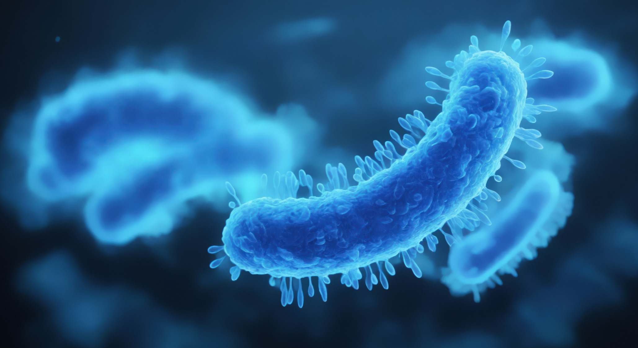 Ilustración de una bacteria