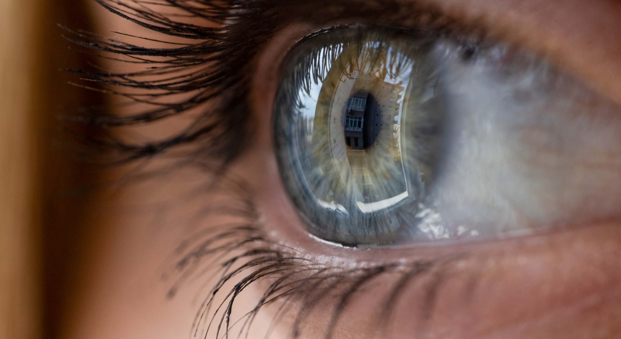 Ojo de color azul