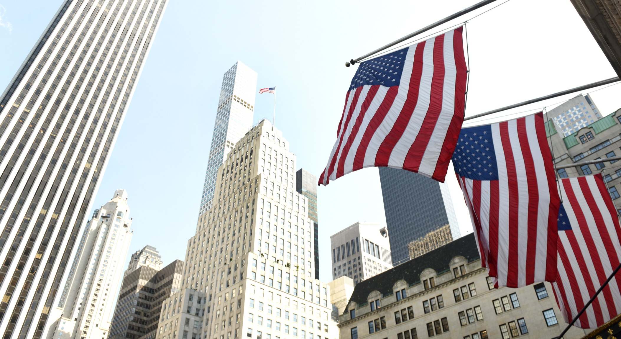 Banderas de EEUU en Nueva york (Dreamstime)