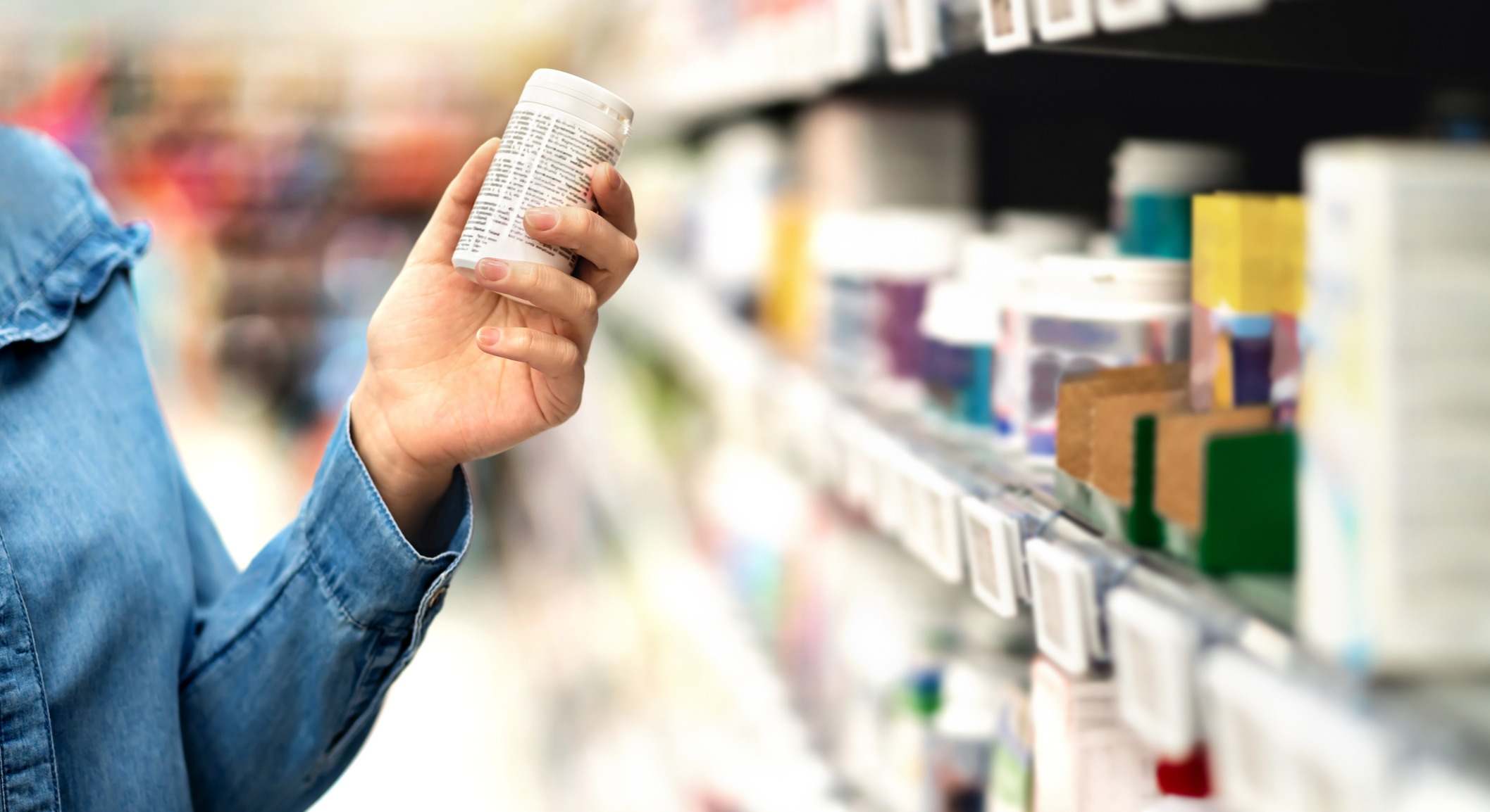Suplementos alimenticios en el supermercado