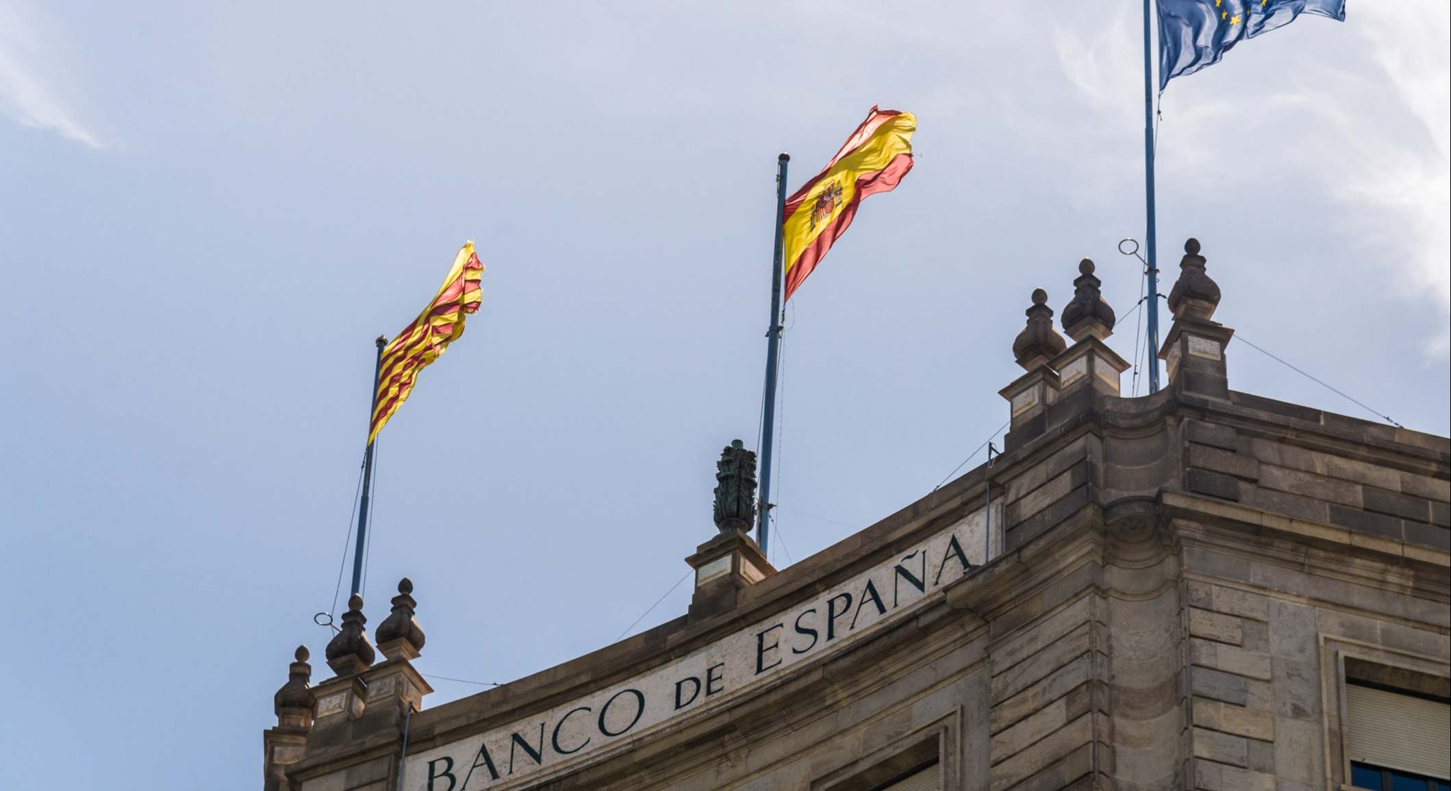 Fachada del edificio del Banco de España en Barcelona