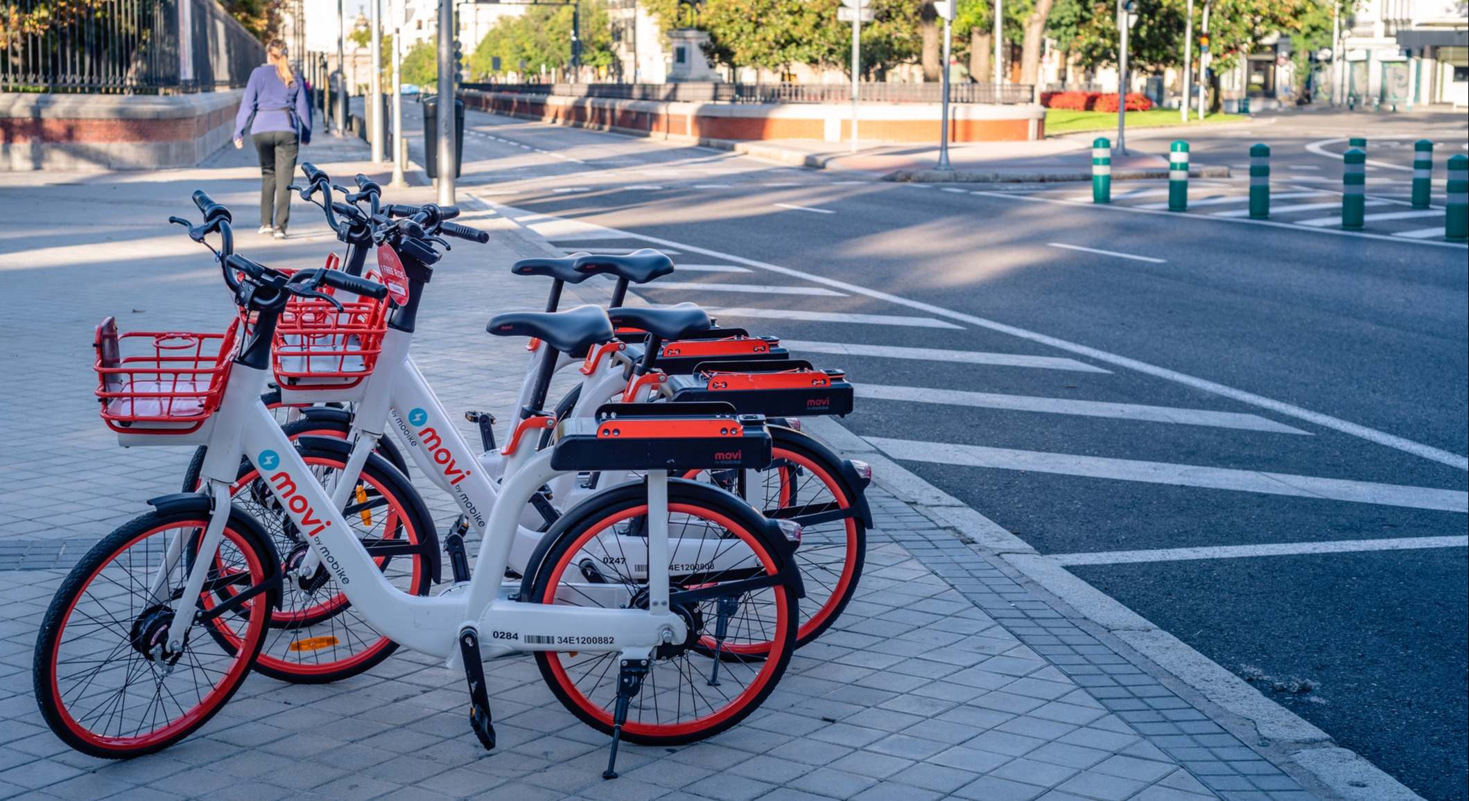 Bicicletas de alquiler en las calles de Madrid