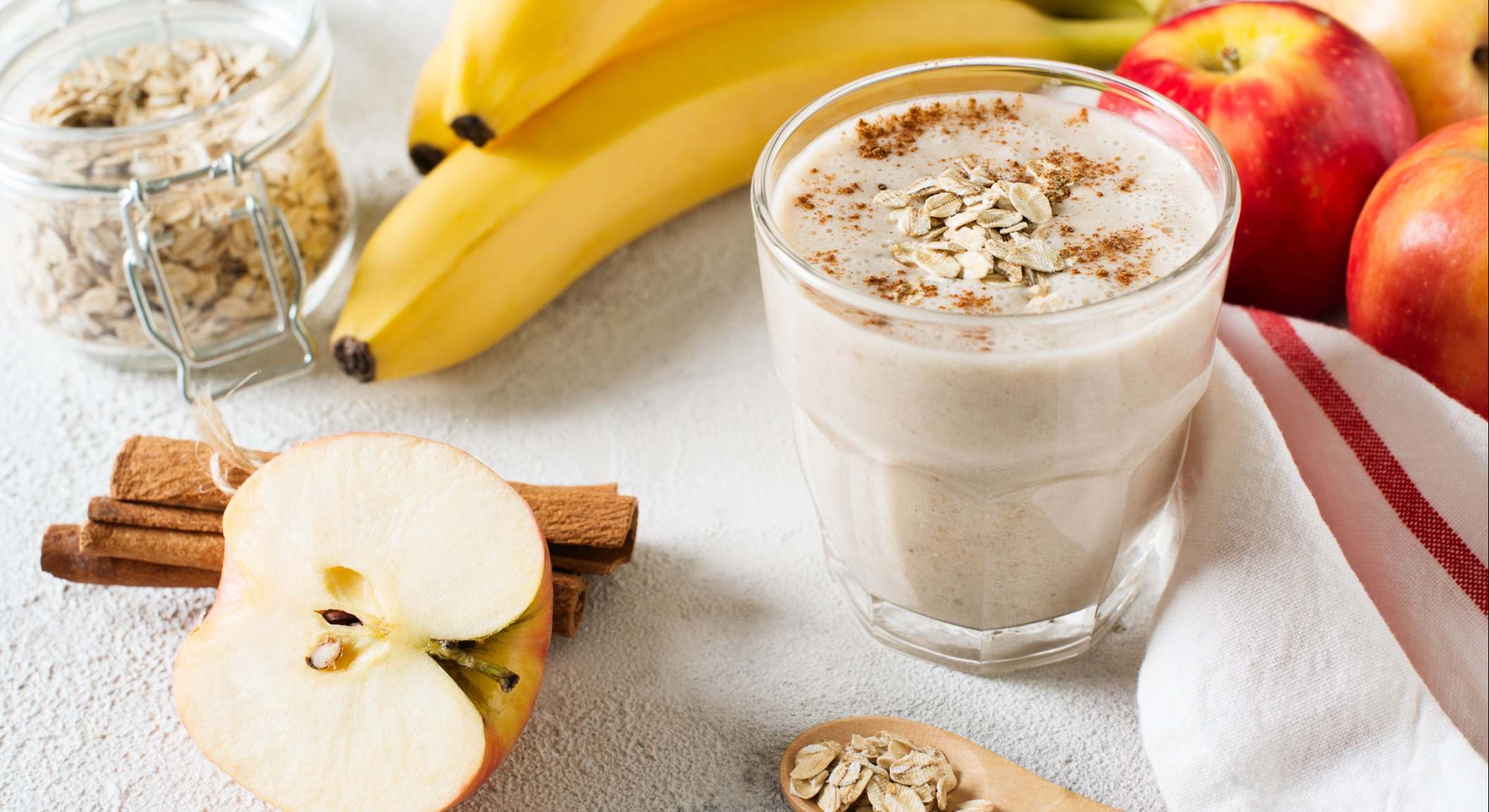 Batido de manzana y avena