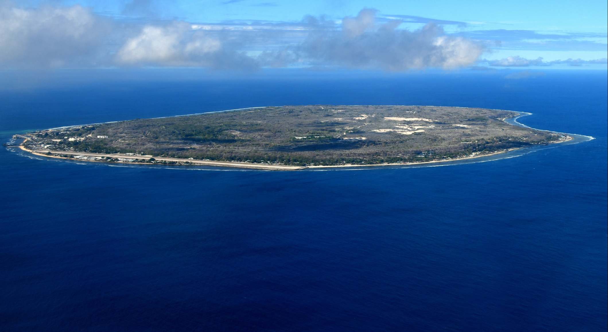Isla de Nauru desde el aire 