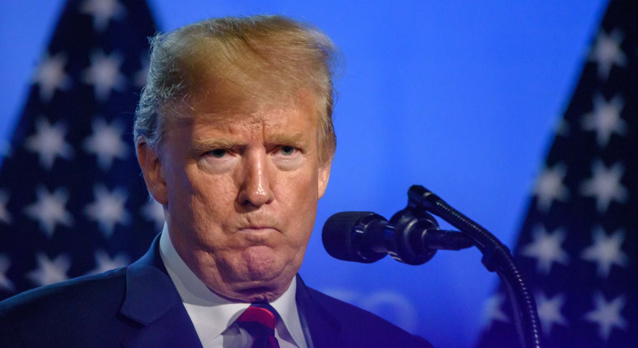  Donald Trump, presidente de los Estados Unidos, durante una cumbre de la OTAN. Imagen: Dreamstime. 