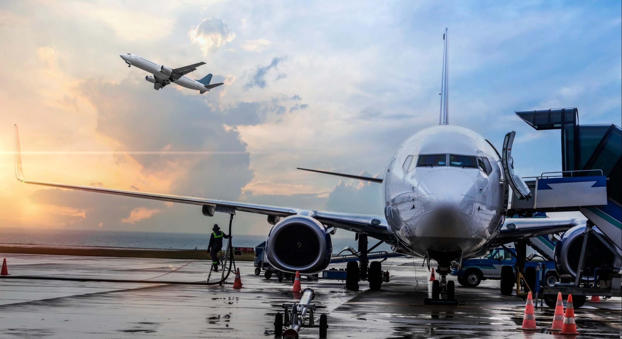 Aviones en un aeropuerto. Foto: iStock