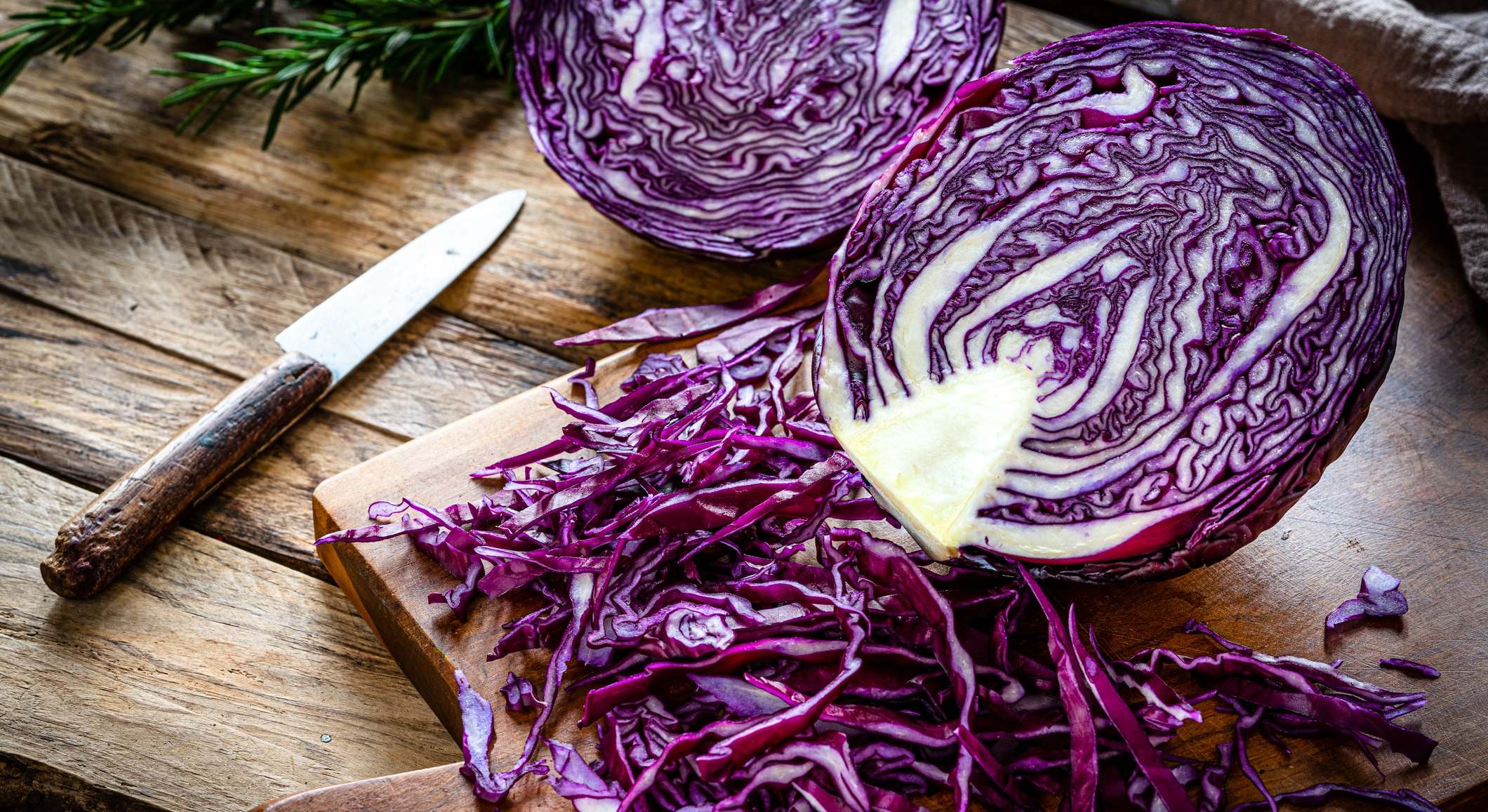Imagen de un repollo morado