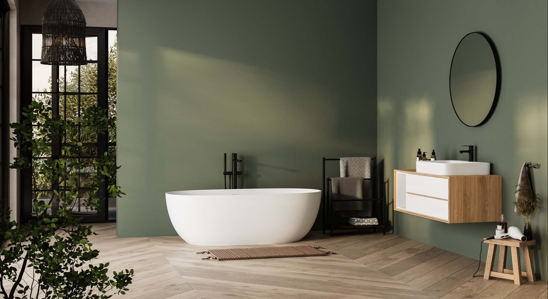 Baño sin azulejos