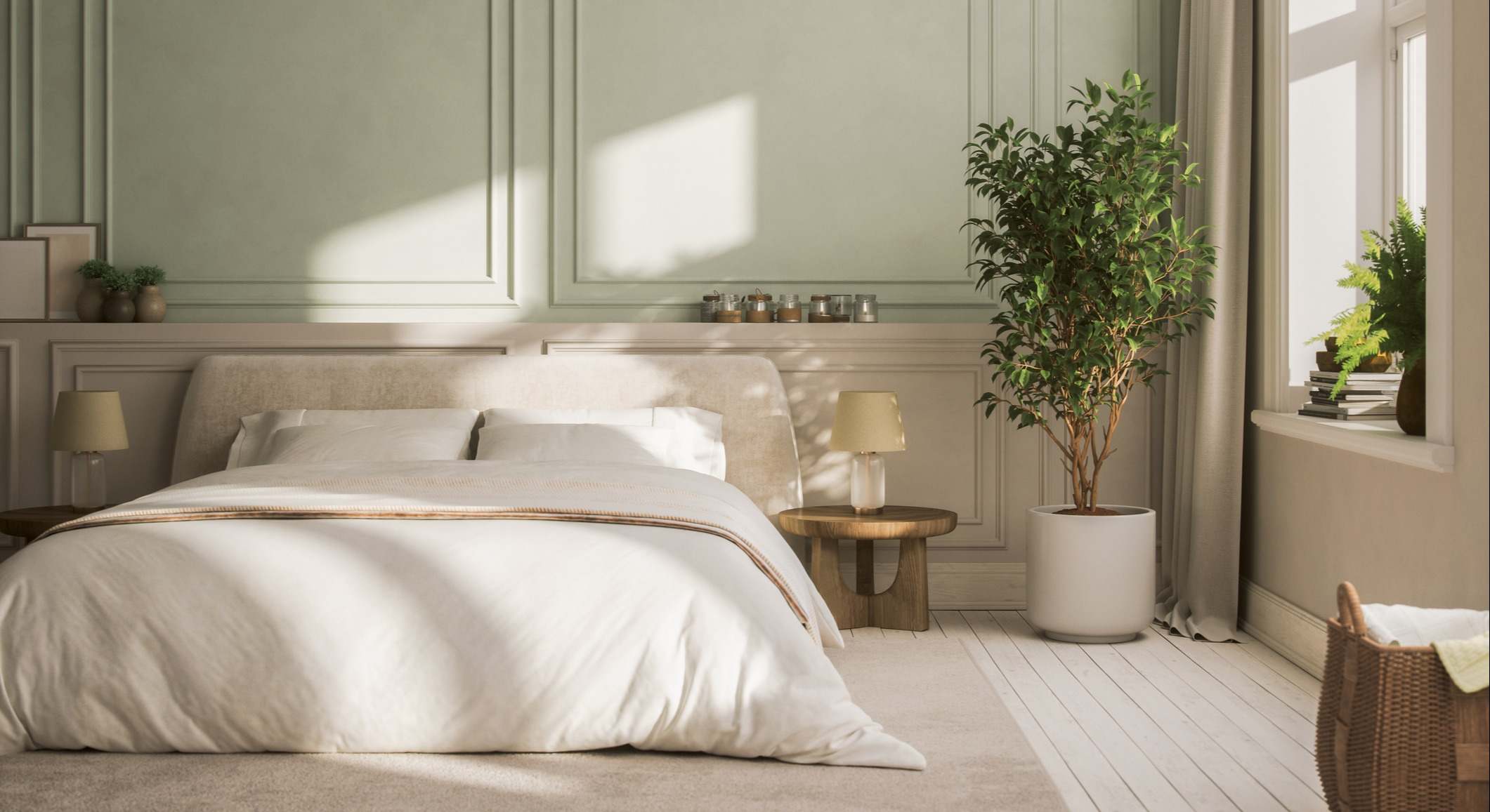 Decoración y ropa de cama de una habitación. / Foto: iStock